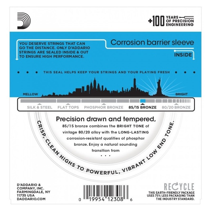 D'Addario EZ910 85/15 Bronze 11-52 - Struny do gitary akustycznej