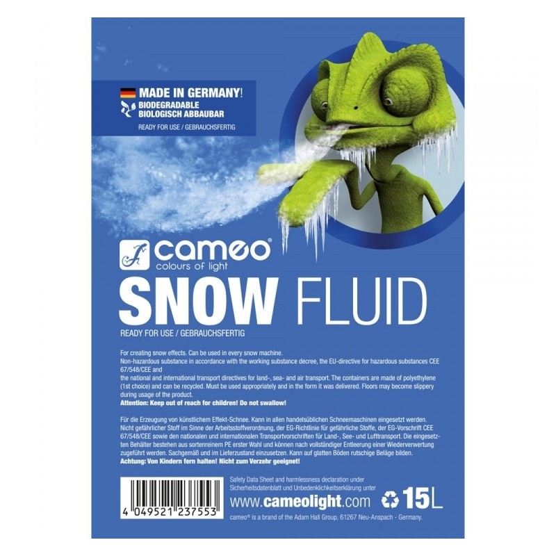 Cameo SNOW FLUID 15L - płyn do wytwornicy śniegu