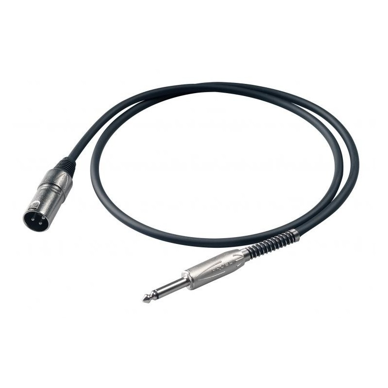 Proel BULK220LU6 - kabel Jack - XLR M 6m Proel BULK220LU6 - kabel Jack - XLR M 6m