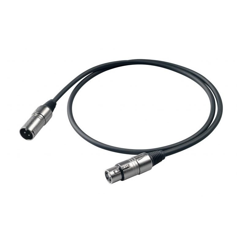 Proel BULK250LU1 - kabel XLR F - XLR M 1m