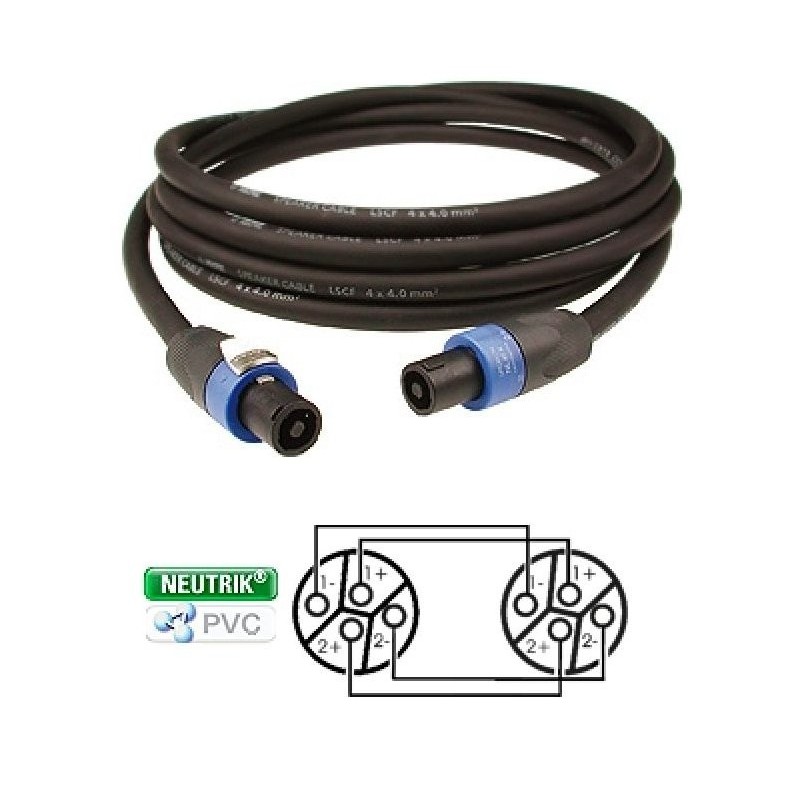 Klotz L44YSPF100 - kabel głośnikowy Neutrik 10m