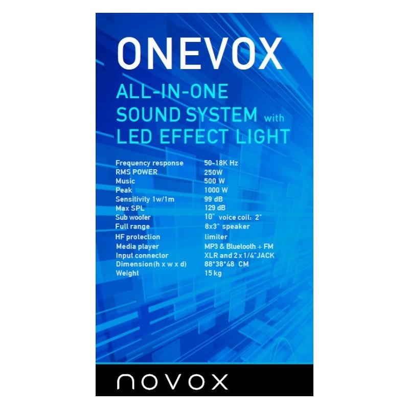 Novox ONEVOX - specyfikacja