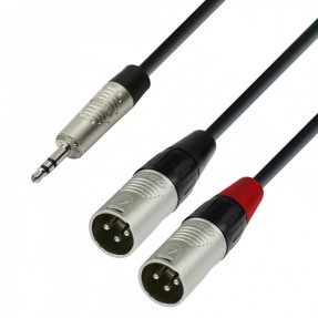 ADAM HALL K4YWMM0180 - kabel mini Jacksls2xXLR 1,8m