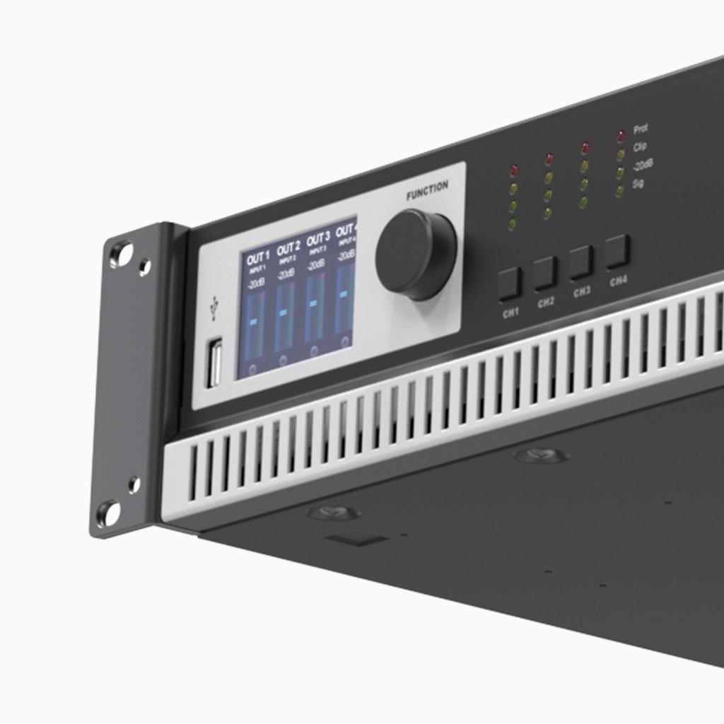 AUDAC SMQ1250 WaveDynamics - czterokanałowy wzmacniacz mocy 4 x 1250W