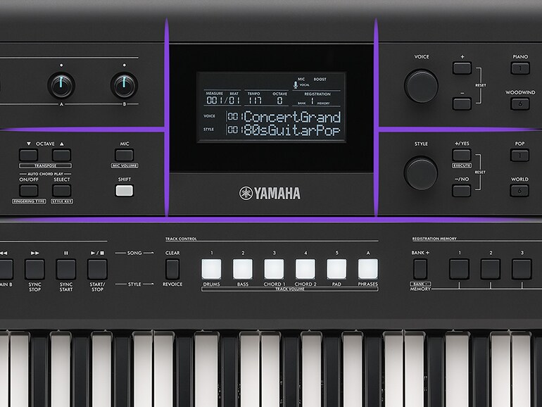Yamaha PSR-E483 Panel GRID