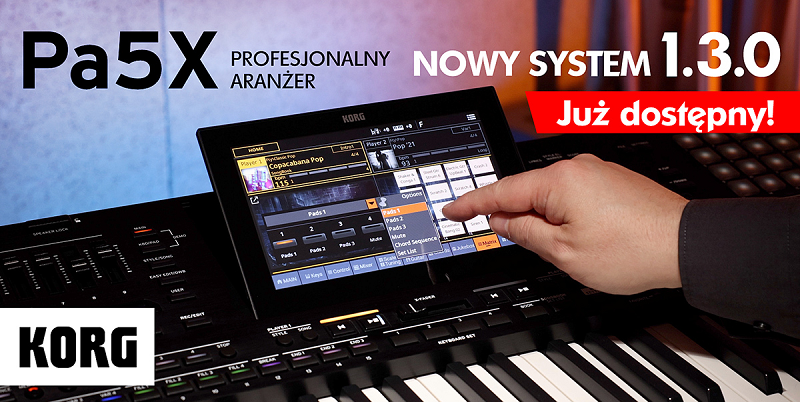 Nowa aktualizacja systemu do instrumentów Korg PA5X - Wersja 1.3.0