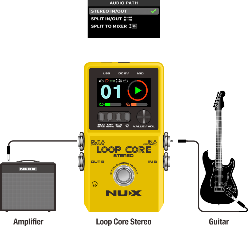 Zastosowanie NUX Loop Core Stereo: Nauka i ćwiczenia