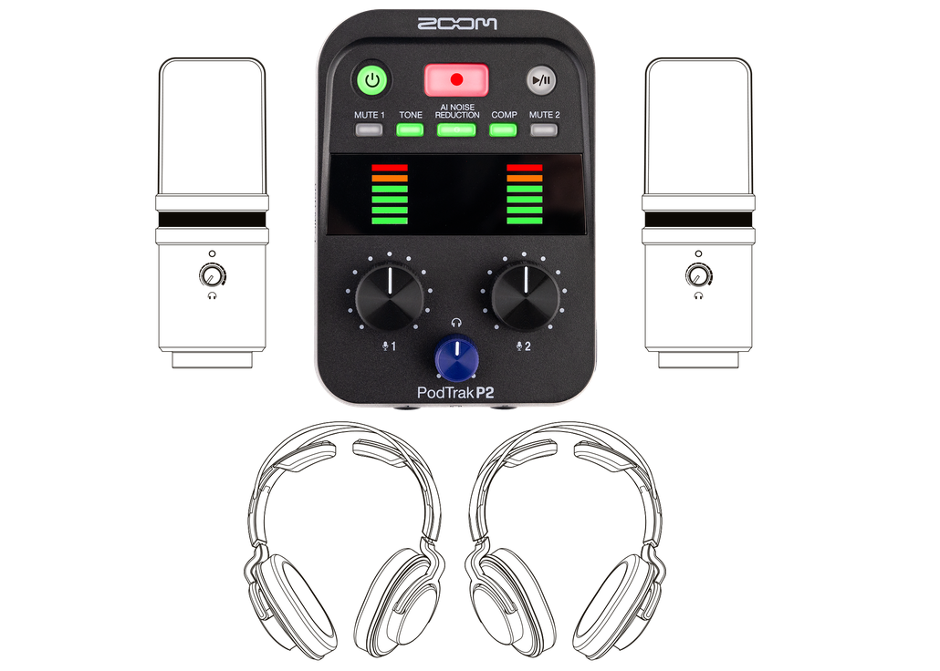  Zoom prezentuje PodTrak P2, rewolucyjny rejestrator podcastów przeznaczony do współpracy z mikrofonami USB