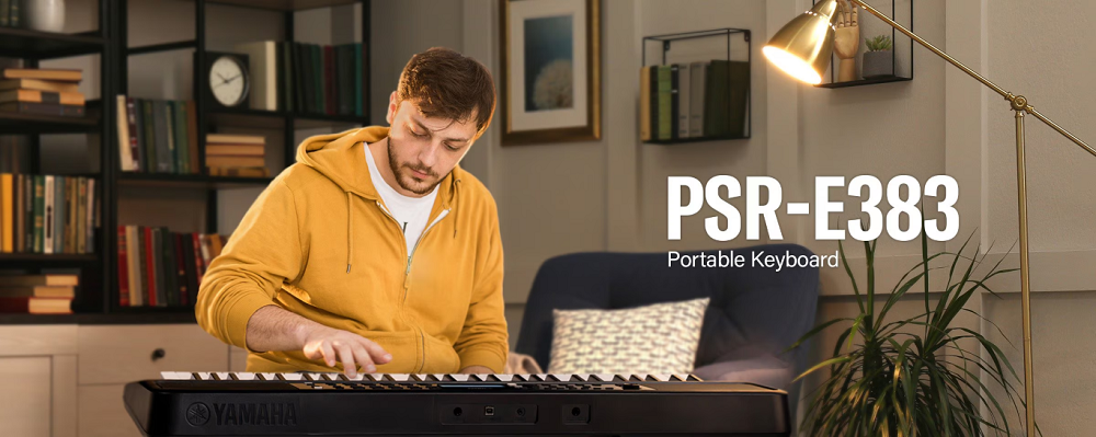 Keyboard Yamaha PSR-E383 - Dynamiczna klawiatura zapewnia pełną kontrolę nad brzmieniem
