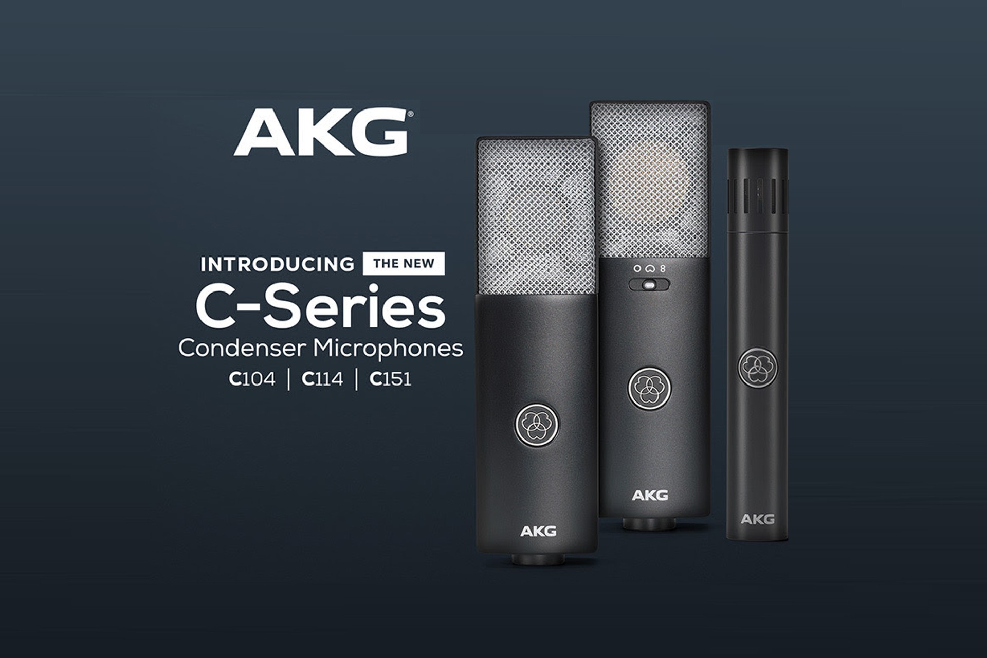 Absolutne nowości od AKG – premiera nowych mikrofonów C104, C114 i C151